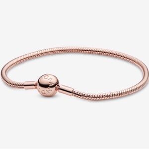 $175 New Pandora Rose Gold Moment Snake Bracelet